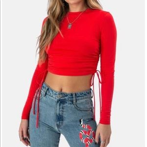 Adika Long Sleeve Shirt Red NWT
